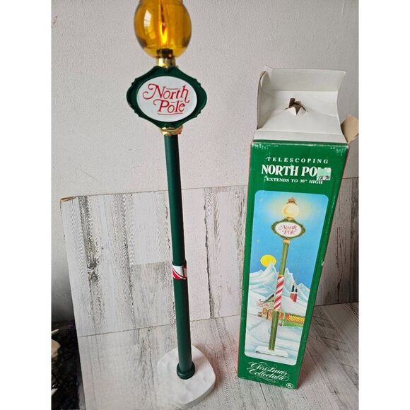 Santa's best telescoping North Pole lamp light lantern vintage decor home Xmas - Picture 4 of 8